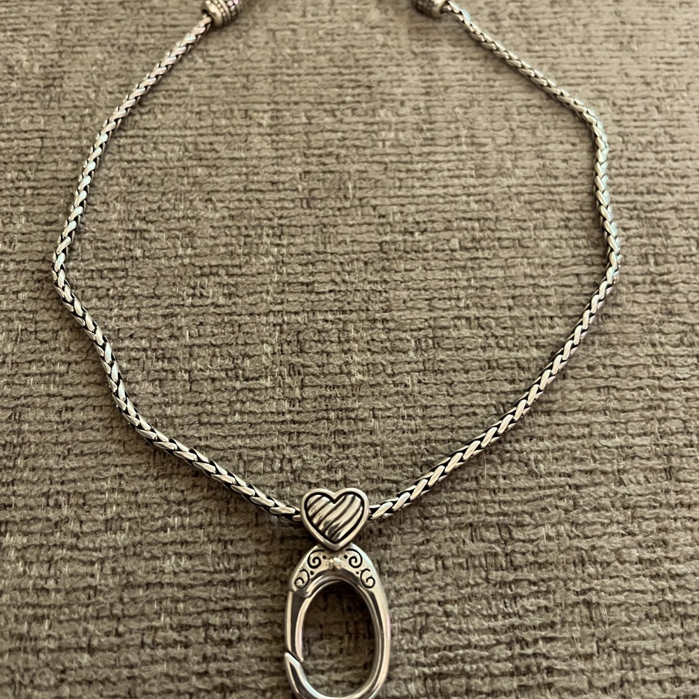 Brighton lariat for charms, name tag or keys. Two bejeweled spacers included.